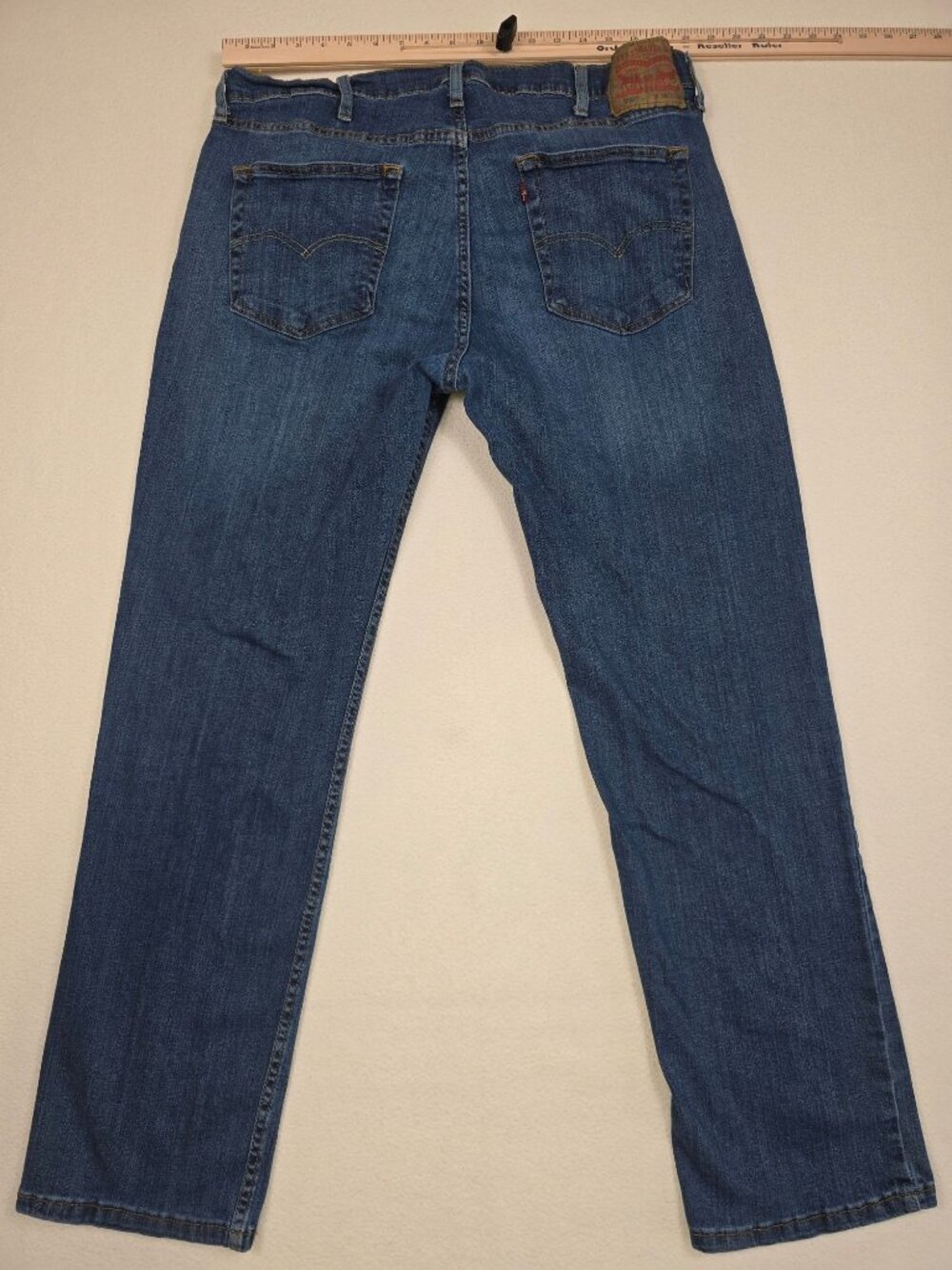 Levis Mens 559 Relaxed Straight Fit Blue Denim Jeans W38 L32 - Picture 4 of 4
